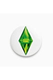 Sims Yeşil Sim Plumbob Kristali Rozet CaminhoRozet