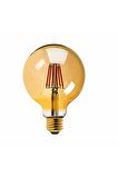 Sarı Filament Edison Tip Rustik Led Ampul 750 Lümen G95 8 Watt