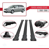 Toyota Avensis SW 2003-2009 Arası ile Uyumlu FLY Model Ara Atkı Tavan Barı Siyah 3 Adet