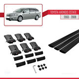 Toyota Avensis SW 2003-2009 Arası ile Uyumlu FLY Model Ara Atkı Tavan Barı Siyah 3 Adet