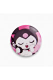 Kuromi Sanrio Özel Pembe Siyah Metal Rozet y2k