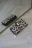 leopar gold aksesuar detaylı cüzdan