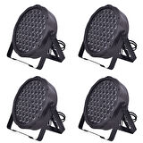 DJ PRO PAR541 54X3 WATT FULL RENKLİ FLAT LED PAR (4LÜ HAZIR PAKET)