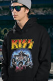 Kiss Müzik Grubu Baskılı Unisex Oversize Rock Metal Hoodie
