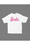 Barbie Baskılı Unisex Oversize Tişört