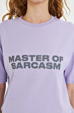  Kadın Master Of Sarcasm Baskılı Kısa Kollu %100 Pamuk Tişört