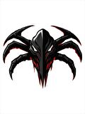 11x9 cm Black Monster Sticker Laptop Kask Araba Motor Defter