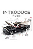 Bently 1:24 Diecast Metal Model Araba Koleksiyon Araba Sesli Işıklı 21 Cm Bently Mulsanne Araba