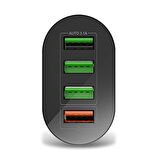 Uslion USB 48 Watt Hızlı Şarj Aleti Siyah