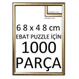 Sar Plus Balıksırtı Puzzle Çerçevesi 1000 Parça Için Ebat 68cmx48cm Altın