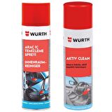 Würth Aktif Temizleme Köpüğü 500ml + Araç İçi Bakım Spreyi 500 ml