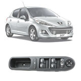 PEUGEOT 207 2006-2017 CAM AÇMA DÜĞMESİ DÖRTLÜ ÇERÇEVELİ