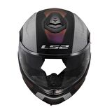 LS2 STROBE 2 ORION MAT SİYAH-MOR-MAVİ ÇENE AÇILIR KASK