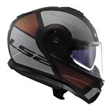 LS2 STROBE 2 ORION MAT SİYAH-MOR-MAVİ ÇENE AÇILIR KASK