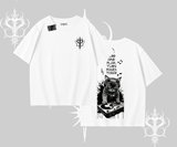DJ Kedi Baskılı Müzik Temalı Oversize Tshirt