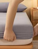 Ranforce Pamuklu Yastık Kılıflı Lastikli Çarşaf Takımı  100 x 200 Tek Kişilik