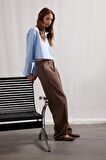 DeFacto Wide Leg Kumaş Pantolon Geniş Bol Paça Basic Düz Çift Cepli Yüksek Bel Standart Boy D4360AX25SPBN142