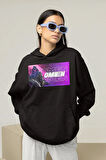 Omen Baskılı Unisex Oversize Vvalorant Hoodie
