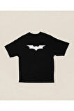 Batman Logo Baskılı Unisex Tişört, Oversize Batman Tişört