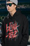 Blink-182 Grafiti Baskılı Unisex Oversize Hoodie