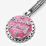 Pandora 798888C01 - Pembe Doğum Günü Pastası Sallantılı Charm
