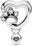 Pandora 798873C01 - Işıltılı Pati ve Kalp Charm