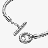 Pandora Moments T Kapama Klipsli Bileklik 599082C00-20 cm