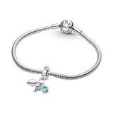 Pandora 791697C01-Balık, Deniz Kaplumbağası ve Deniz Kabuğu Üçlü Sallantılı Charm