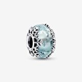 Pandora 792377C00-Buz Mavisi Kar Tanesi Murano Charm