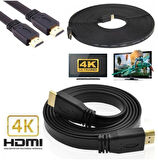 VERSATİLE FLAT 5m HDMI KABLO YASSI KABLO 1.4V FULL HD 4K 3D 5 METRE HDMI KABLO