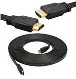 VERSATİLE FLAT 5m HDMI KABLO YASSI KABLO 1.4V FULL HD 4K 3D 5 METRE HDMI KABLO