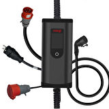 Mioji Mio FC22 22KW 16/32A 2.4 LCD Ekran IP65 Suya Dayanıklı Taşınabilir Elektrikli Araç Şarj Cihazı (Dönüştürücü Fiş Hediyeli)