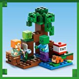 LEGO® Minecraft Bataklık Macerası 21240 - 7 Yaş ve Üzeri Çocuklar Için Alex, Zombi, Balçık ve Kurbağa Içeren Oyuncak Yapım Seti (65 Parça)