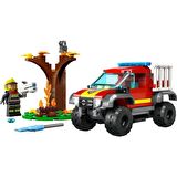 LEGO® City 4x4 Itfaiye Kamyonu Kurtarma Operasyonu 60393 - 5 Yaş ve Üzeri Için Itfaiyeci Minifigürü ve Kedi Figürü Içeren Oyuncak Yapım Seti (97 Parça)