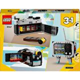 LEGO® Creator Retro Fotoğraf Makinesi 31147 - 8 Yaş ve Üzeri Çocuklar için Televizyon ve Video Kamera Model Seçenekleri İçeren 3#ü 1 Arada Yaratıcı Oyuncak Yapım Seti (261 Parça)