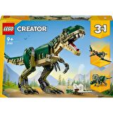 LEGO® Creator 3#ü 1 Arada T. rex 31151 # 9 Yaş ve Üzeri İçin Triceratops veya Pterodactyl İçeren Yaratıcı Dinozor Modeli Yapım Seti (626 Parça)