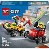 LEGO 60458  City Pizza Arabası İtfaiye Kamyonuna Karşı Yarış Arabası Paketi