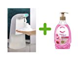 Sensörlü Fotoselli Sıvı Sabunluk 10x5x21cm Ve1 Adet 392ml Sıvı Sabun Amber Ve Gül