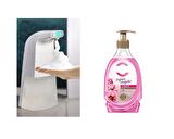 Sensörlü Fotoselli Sıvı Sabunluk 10x5x21cm Ve1 Adet 392ml Sıvı Sabun Amber Ve Gül