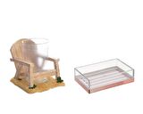 DİŞ FIRÇALIK VE SABUNLUK 2 Lİ BANYO SETİ,SANDALYE MODEL