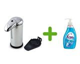 SENSÖRLÜ FOTOSELLİ SIVI SABUNLUK 14X10X22CM VE 1 ADET 400 ML SIVI SABUN