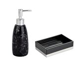 SIVI SABUNLUK VE SABUNLUK 2 Lİ BANYO SETİ,SİYAH RENKLİ