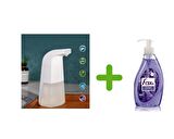 SIA SENSÖRLÜ FOTOSELLİ SIVI SABUNLUK  21X10X5CM VE 1 ADET 400 ML SIVI SABUN LAVANTA KOKULU