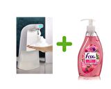 SIA SENSÖRLÜ FOTOSELLİ SIVI SABUNLUK 21X5X10CM VE 1 ADET 400 ML SIVI SABUN GÜL KOKULU
