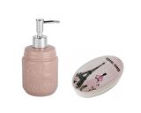 SIVI SABUNLUK VE SABUNLUK 2 Lİ BANYO SETİ,EYFEL KULESİ