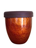 ALTIN RENKLİ BÜYÜK BOY ÇİÇEKLİK SAKSI POLİRESİN 19x19x23cm