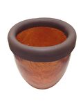 ALTIN RENKLİ BÜYÜK BOY ÇİÇEKLİK SAKSI POLİRESİN 19x19x23cm
