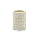 KALEMLİK KREM ÖRGÜ POLİRESİN MODEL OFİS GERECİ 9X9x12cm