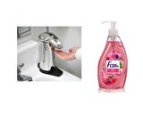 SIA SENSÖRLÜ FOTOSELLİ SIVI SABUNLUK 14X10X22CM VE 1 ADET 400 ML SIVI SABUN GÜL KOKULU