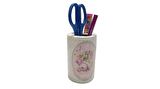 KALEMLİK BAHAR DESENLİ SERAMİK OFİS GERECİ  7X7X11CM